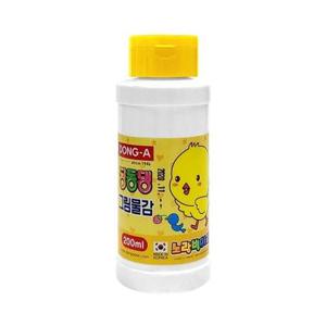 동아 단색물감 딩동댕물감 노랑/200ml 갑(12개입)
