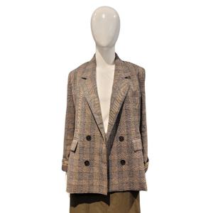 [페이지플린]잔체크 소매배색 더블 자켓F5CJK005A