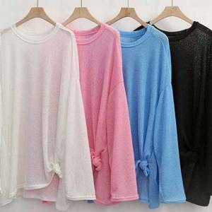 306O420S 루즈 트임 빅사이즈미시옷 긴팔티 썸머 의류