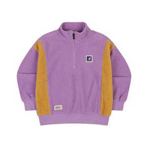 캉골키즈 컬러블럭 플리스 하프 집업 스웻셔츠 RD 2208 라벤더