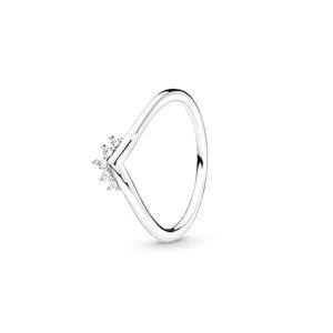 판도라 198282CZ 티아라 위시본 실버 반지