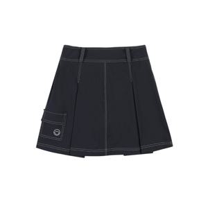 골피아 HFBWK1208 헤일리골프 여성 화이트 스티치 맞주름 큐롯 스커트