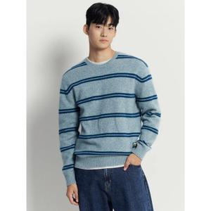 [빈폴멘] 푸즈예티 스트라이프 니트  스카이 블루 (BC5X51C61Q)