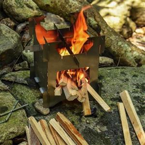 불멍 그릴 화로대 숯불 접이식 우드 스토브 미니