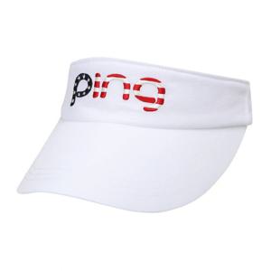 [핑]여성   성조기 로고  썬바이저  121E2CP355_WH