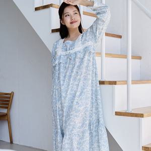 [바풀 주니어]바풀 CA5W36216 여성잠옷 순면 잠옷 원피스 홈드레스