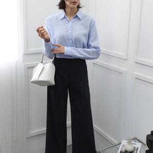 F006829_스판 여성와이드팬츠 핀턱여름바지 슬렉스