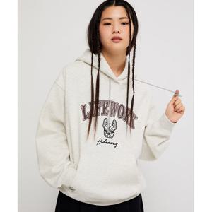 [라이프워크] 여성) 아치로고 자수 기모 후드 티셔츠_LW234HD815
