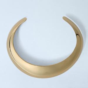 26 SS 생로랑 골드톤 브라스 폴리쉬 메탈 오픈 커프 브레이슬릿 843749 Y1500 8060