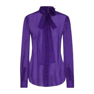 26 SS 돌체앤가바나 푸시 보우 실크 시폰 블라우스 F5R65TFU1HW TP445127211