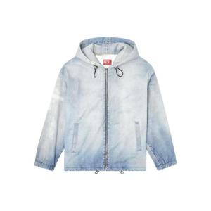 디젤 D 위니조그 블리치 프린트 조그진 후드 재킷 A14694 068RX