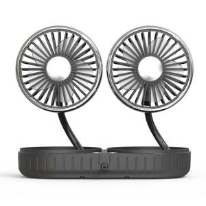 차량용 사무실용 듀얼 USB선풍기 3단 접이식 실버블랙