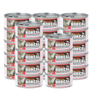 보레알 캣 치킨+연어 156g x  24개 고품질 동물성 단백질 육수캔