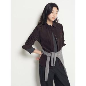 [빈폴레이디스] 코듀로이 슬림핏 셔츠  브라운 (BF5964C05D)