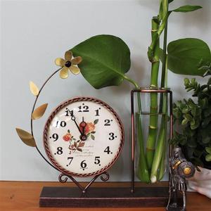 꽃 황동 수공예 시험관 장식 유리 화병 탁상시계 부엉이시계 해바라기시계 부엉이탁상시계 해바라기탁상시계 엔틱탁상시계