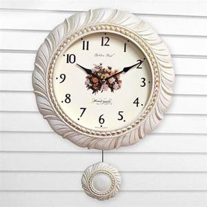 GB7069 무소음 민들레 추 벽시계 빈티지장미아이보리 빈티지시계 추시계 무소음시계 인테리어시계