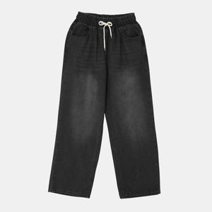 IKALOOK 루즈핏 워싱 밴딩 데님 팬츠 CJN113