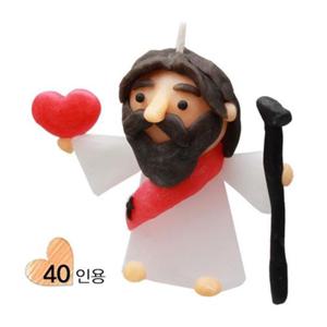 (EY) 예수님 양초만들기 40개 세트 양초점토 DIY양초 양초시트 치즈양초