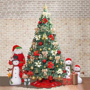 270cm 카니발 골드 레드 중형 눈꽃 트리 풀세트 트리풀세트 완제트리 크리스마스트리 풀세트트리 크리스마스완제트리
