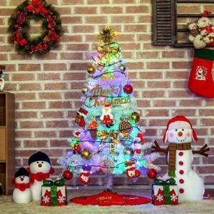 120cm 산타 선물 화이트 트리 풀세트 크리스마스 크리스마스트리 대형트리 완제트리 풀세트트리 럭셔리트리