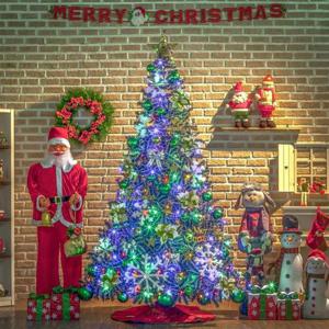 270cm 화이트 그린 눈꽃 트리 풀세트 대형 트리풀세트 완제트리 크리스마스트리 풀세트트리 크리스마스완제트리