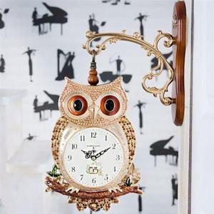 쁘띠부엉이 무소음 양면시계 (슈가골드) 양면벽시계 벽시계 벽걸이시계 인테리어소품