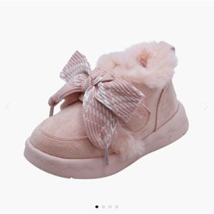 [베어파우(슈즈)]베어파우 MONROE 키즈 리본 방한 양털 부츠 K3048013RD-K