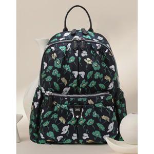 [닥스핸드백][쇼핑백동봉]그린 플라워 패턴 원단 백팩 DCBA6E513