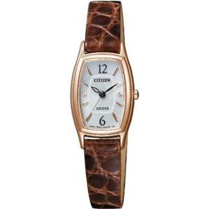 시티즌 여성용 익시드 태양광 에코 드라이브 EX2002-03A 브라운 노타입 브라운