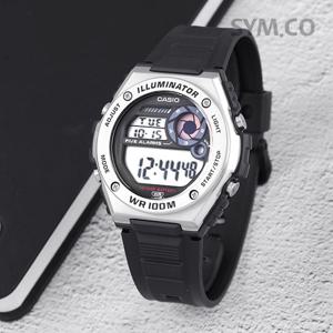 카시오 MWD-100H-1A 다이버 스포츠 방수 디지털 남자 우레탄 시계 d