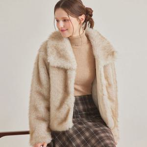 FOCUS  트렌디 인조 폭스퍼 누빔 자켓 PBBF5W1JK1111