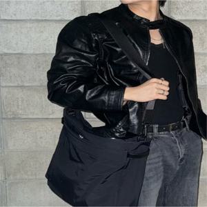 [헤지스] [26SS][HATCH-BAG] 블랙 나일론 토트백 / HJBA6E330BK