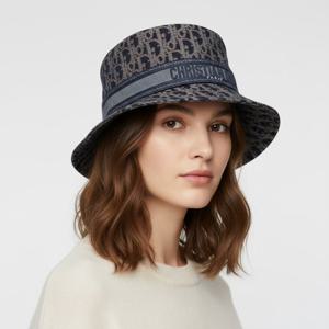 DIOR 디올 오블리크 데님 D-바비 스몰 브림 버킷햇 (CPB06203EDOB 504)