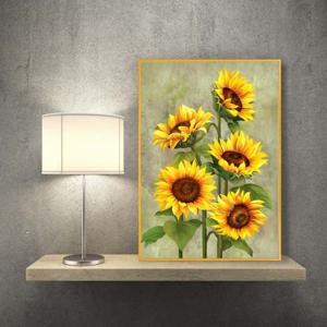 해바라기그림 해바라기그림액자 풍수그림 돈들어오는 A3goldAL8 풍수인테리어