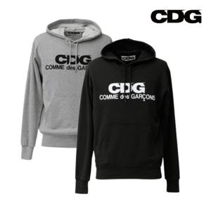 CDG 후드 스웨트셔츠 블랙 그레이 SZ-T001-051-1