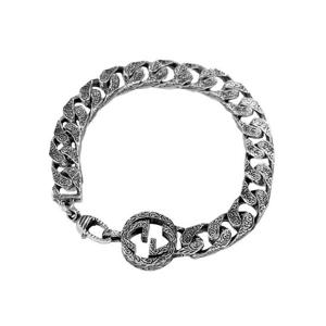 구찌 인터로킹 체인 팔찌 454285 J8400 0811 스털링 실버