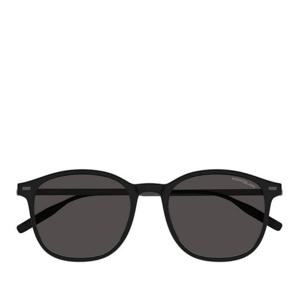 몽블랑 블랙 프레임 그레이 렌즈 스퀘어 선글라스 MB0454SA 001