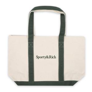 24 SS 스포티앤리치 공용 세리프 로고 투톤 토트백(크림모스) ACAW232 CR