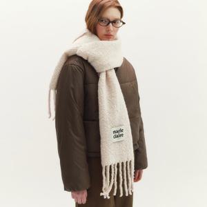 [마리끌레르][정가69,000]울 블렌드 부클 머플러(MAFDSC21MIV)