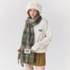 [마리끌레르][정가59,000]클라우드 퍼지 체크 머플러(MAFDSC10NGN)