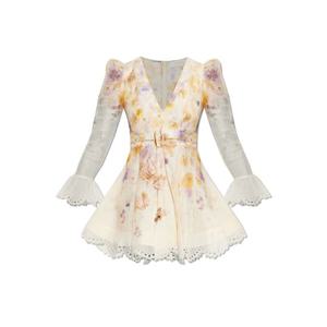 25FW Zimmermann 드레스 with floral motif 4693DF2520PSFL TP569906965