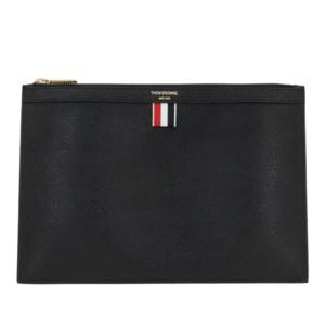 톰브라운 페블 그레인 가죽 탑 지퍼 클러치 MAC019L 00198001