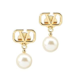 발렌티노 귀걸이 V 로고 펄 7W0J0E36 UXM 0O3