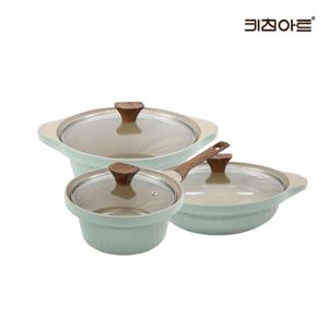 키친아트 와이즈 IH인덕션 세라믹코팅 냄비세트 3종i 편18+양24+전24
