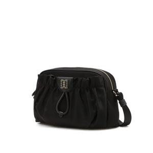 [닥스ACC][HILTON] 블랙 DD장식 셔링 포인트 나일론 크로스백 DCBA6E346BK