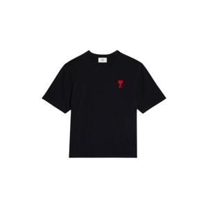 AMI아미 스몰 하트 로고 티셔츠 블랙 E23UTS004-726-009