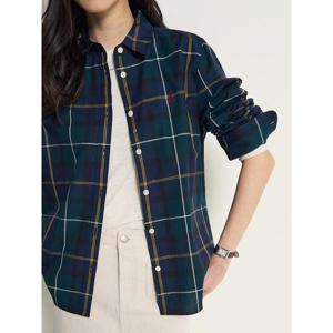 [빈폴레이디스] [Essential] 헤릿체크 레귤러핏 셔츠  네이비 (BF6164E04R)