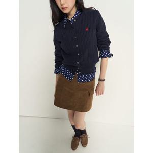 [빈폴레이디스] [Essential] 코튼 슬림케이블 카디건  네이비 (BF615AE02R)