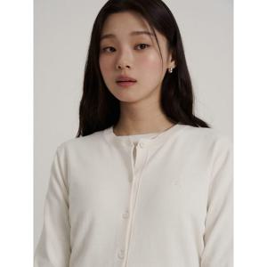 [빈폴레이디스] [Essential] 코튼 라운드넥 카디건  아이보리 (BF615AE010)