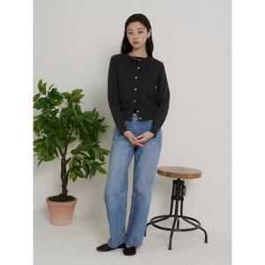[빈폴레이디스] [Essential] 코튼 라운드넥 카디건  블랙 (BF615AE015)